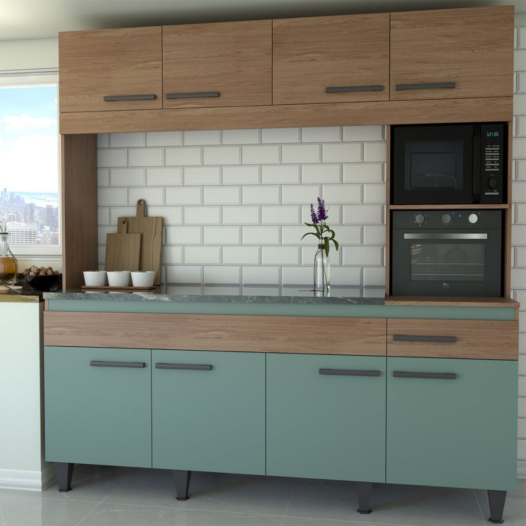 Cozinha Compacta Larissa 8 Portas 1 Gaveta - Home & Living