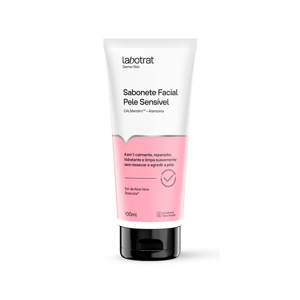 Sabonete Facial Pele Sensível DermoSkin Limpa Labotrat 100ml - Beauty