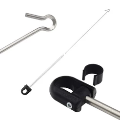 Antena Corta Pipa Moto Retrátil Guidao Aço Inox Prata M11