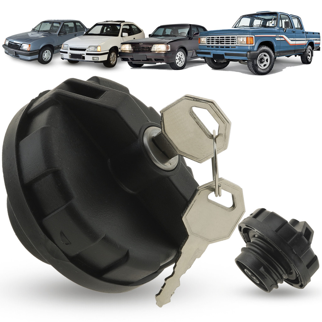 Tampa do Tanque de Combustível Com Chave Chevrolet GM Opala 1989 a 1992 Monza 1989 a 1997 Kadett 1989 a 1998 D20 Rosca