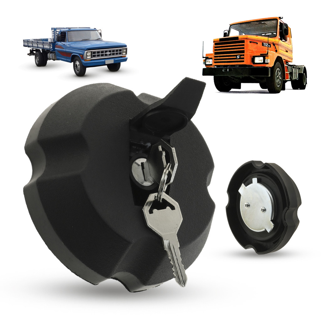 Tampa do Tanque de Combustível Com Chave Caminhão Scania 112 1980 a 1998 Scania 113 1991 a 1997 Volkswagen Encaixe