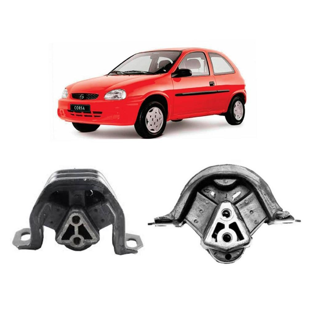 Kit 2 Coxim Calço Motor Esquerdo E Direito Corsa 94/05 Celta 01/2005 Sem Ar Condicionado