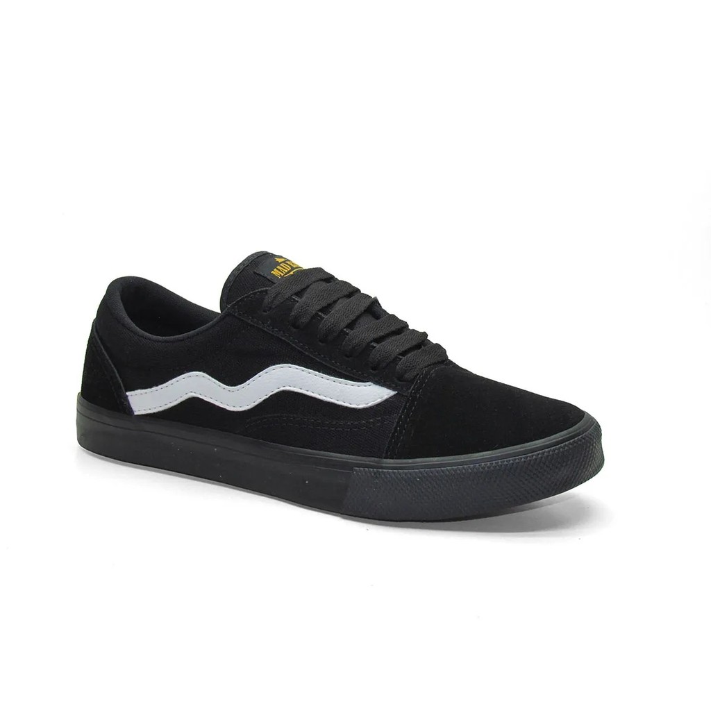 Tênis Mad Rats Old School Black Faixa Branca