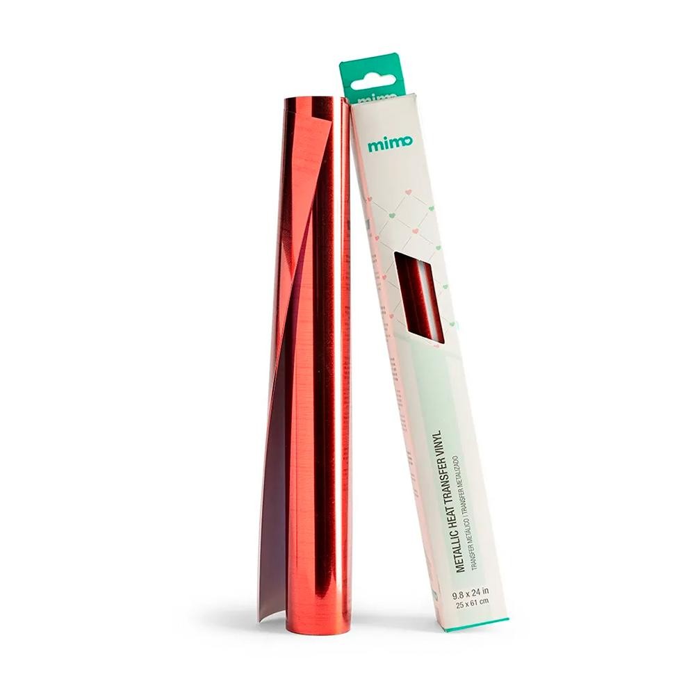 Transfer Metálico - Vermelho Puro - Mimo - 25 x 61 cm- 1 Unid