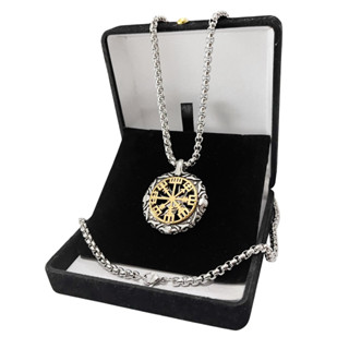 Cordão Colar Amuleto Nórdico Bússola Viking Aço Inoxidável em Oferta na Shopee