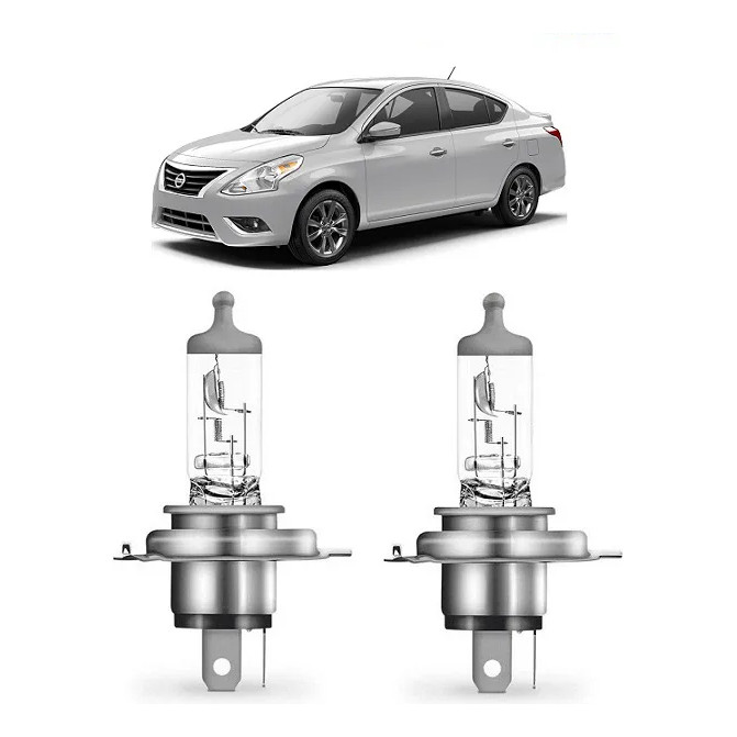 Par Lampada Farol Nissan Versa 2012 a 2021 H4 em Oferta na Shopee