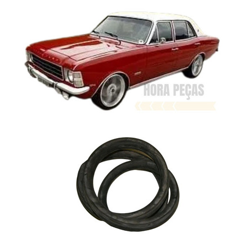 Borracha Vidro Traseiro Opala 4 Portas P/friso Plastico