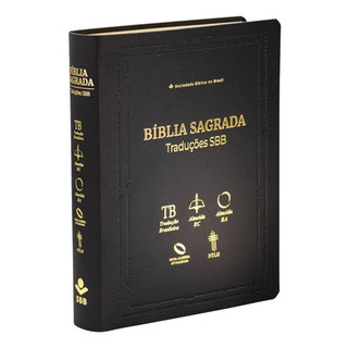 Bíblia Sagrada Traduções SBB | TB | ARC | ARA | NAA | NTLH | Letra Normal | Capa Luxo Preta em Oferta na Shopee