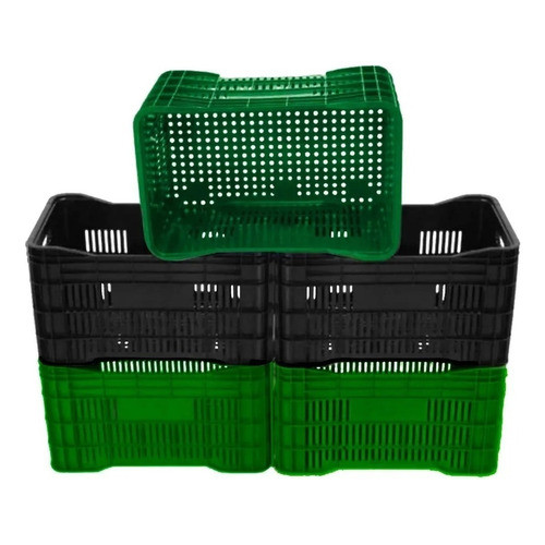 03 Caixa Plástica Hortifruti 52 Litros Reforçada Empilhável Organizador Multiuso Várias Cores em Oferta na Shopee