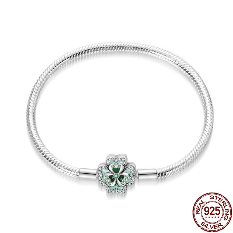 Pulseira feminina Original S925 prata de alta qualidade não-desbotamento adequada para pulseira DIY jóias fazendo presen — imagem 2 de 2