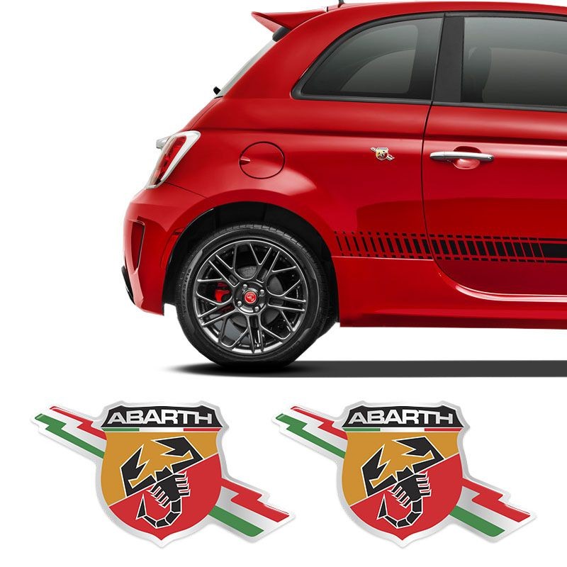 Par De Emblemas Abarth Fiat 500 Punto Bravo Adesivo Resinado em Oferta na Shopee