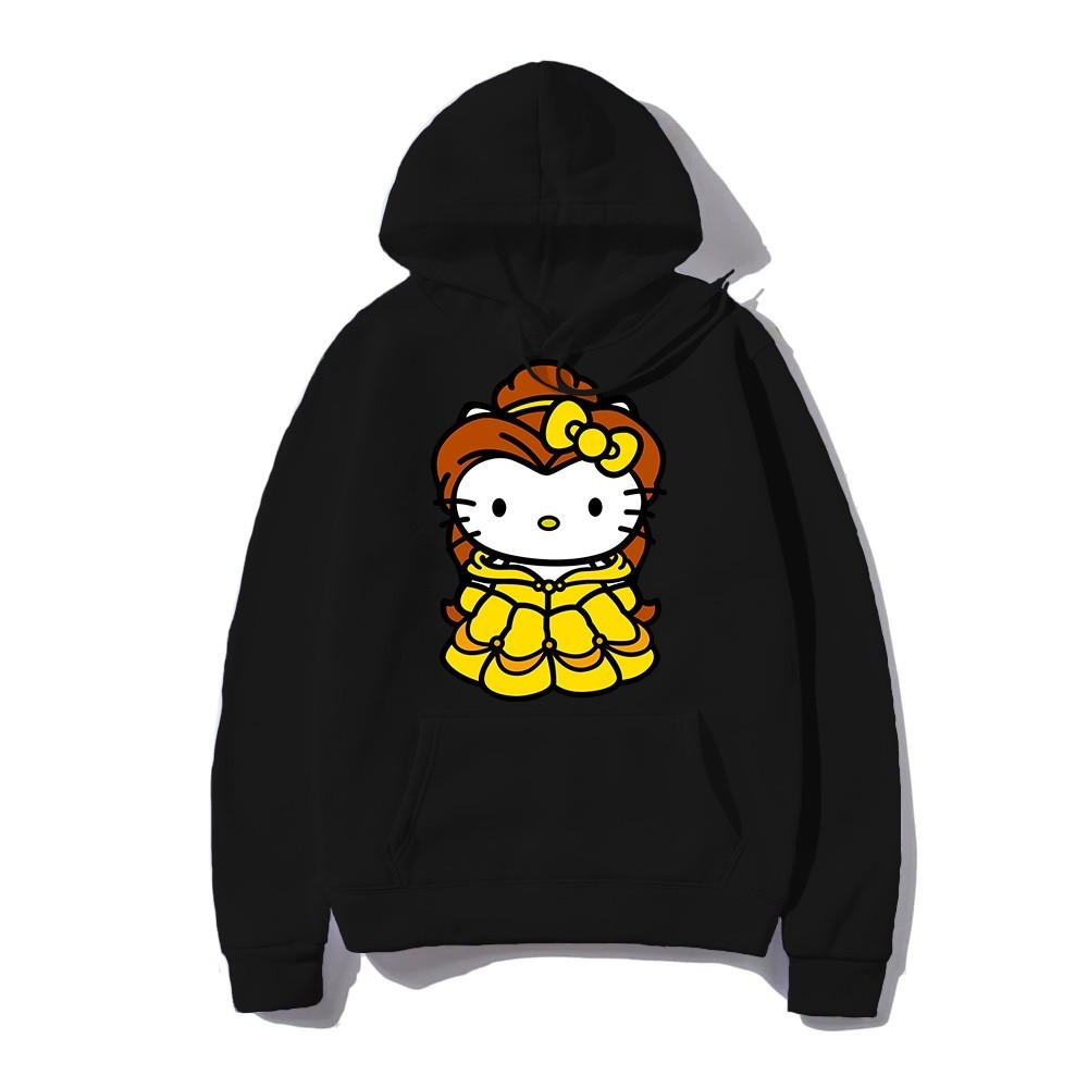 Blusa Moletom Hello Kitty Boneca Bella Blusa de Frio Basica Lançamento Envio Rápido Unissex Infantil ao Adulto