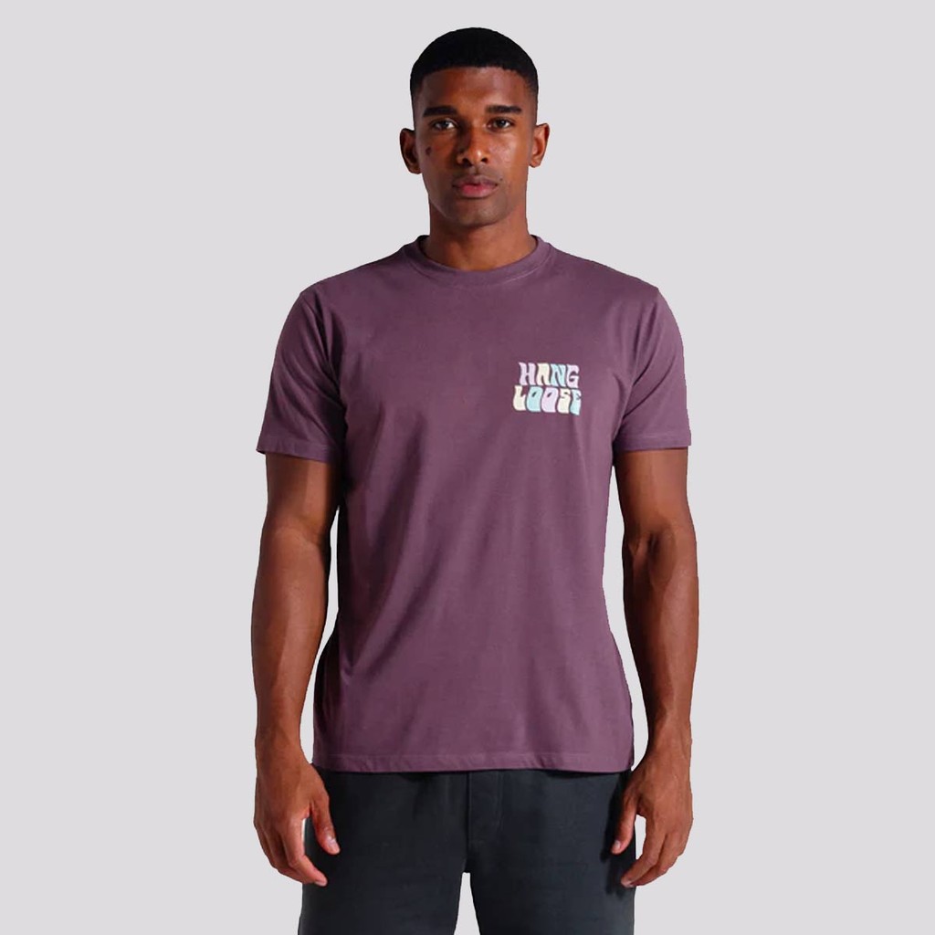 Camiseta Hang Loose Hippie Roxa
