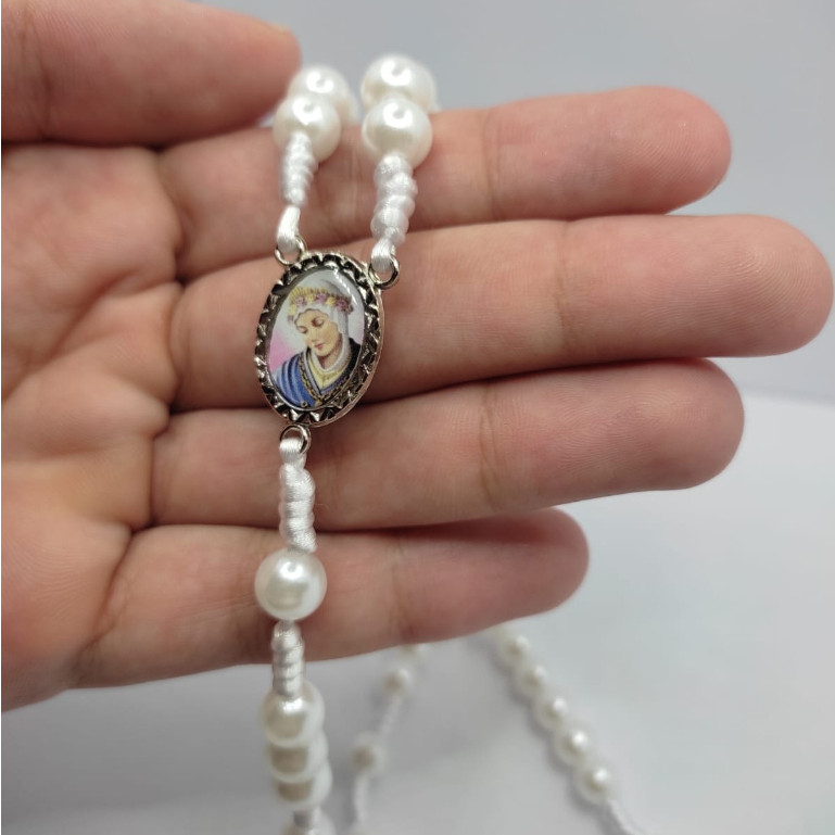 Terço Nossa Senhora Da Salete, Terço Mães Que Oram Pelos Filhos Perola Branca
