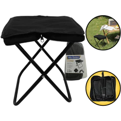 Banqueta Dobrável Banco Ferro Tecido Oxford Camping Piquenique Praia Multiuso 30cm Até 100kg