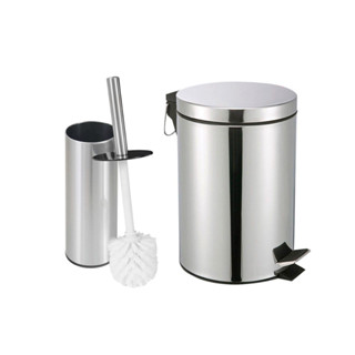 Lixeira 3 litros Inox Escova Sanitária Inox para Banheiro em Oferta na Shopee