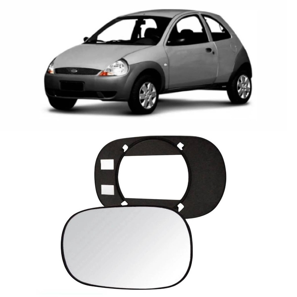 Espelho P/ Retrovisor Ford Ka 1997 98 99 2000 01 02 03 04 05 06 07 - Refil Lente Espelho Para Carro Esquerdo