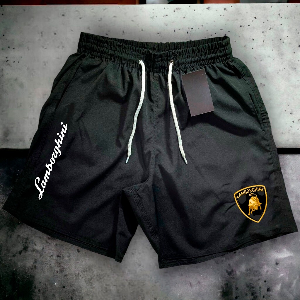 Bermuda Tactel Lamborghini Short Praia Mauricinho Esportivo Treino Academia Masculino em Oferta na Shopee
