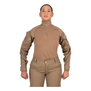 Camisa Combat Shirt Feminina Coyote Manga Longa Ripstop Use Tático