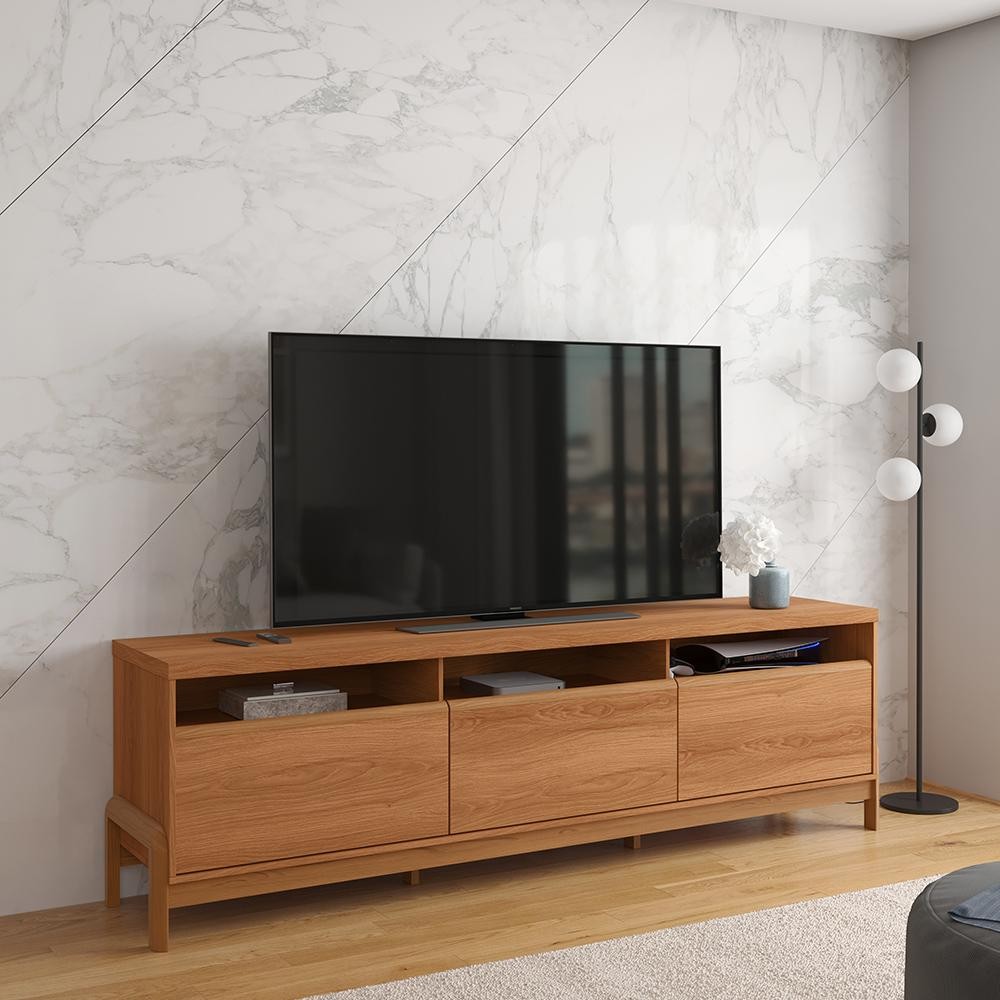 Rack para TV até 70" Elegance 2,13m Lukaliam Móveis 1 Porta 2 Gavetas Copa do Mundo 2026 Sala Decorada
