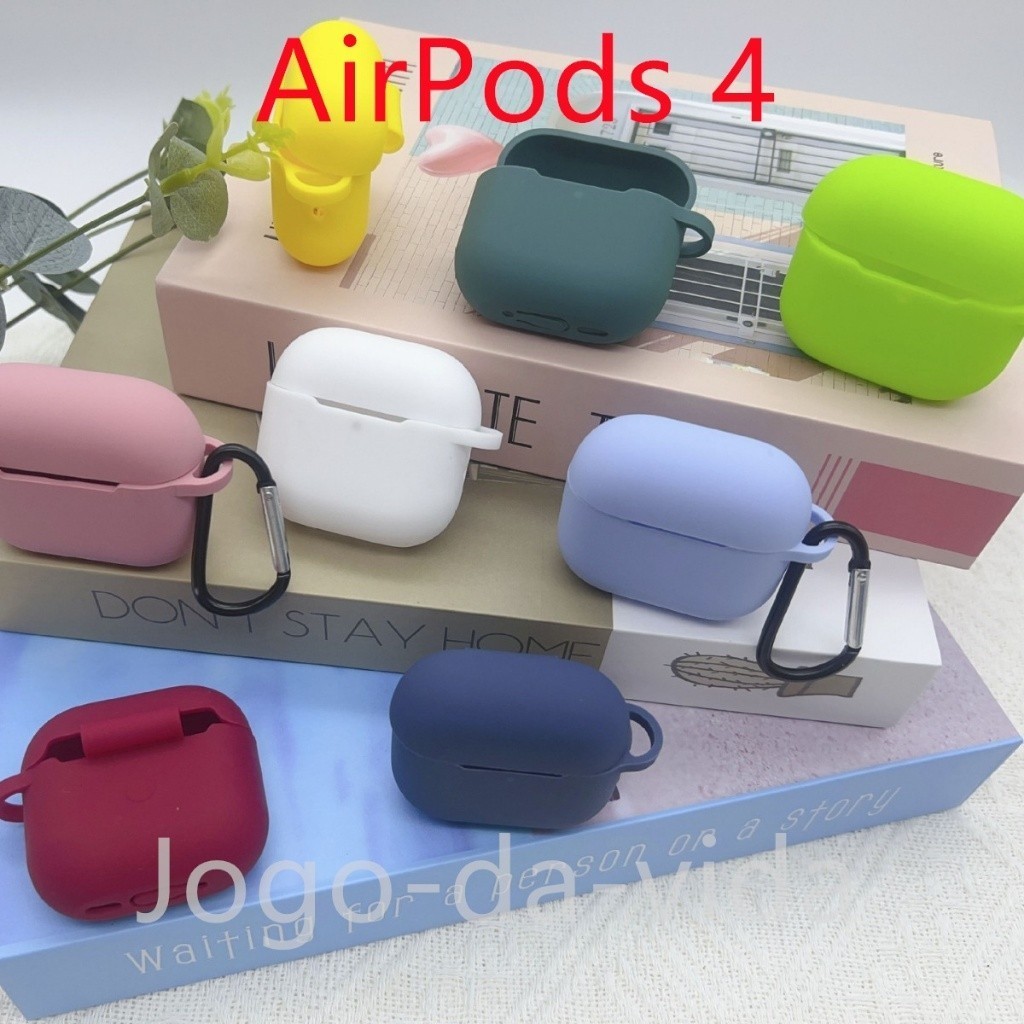 Novo Capa Case capinha de Silicone Protetora para fone Apple AirPods 4 （2024） HAJ