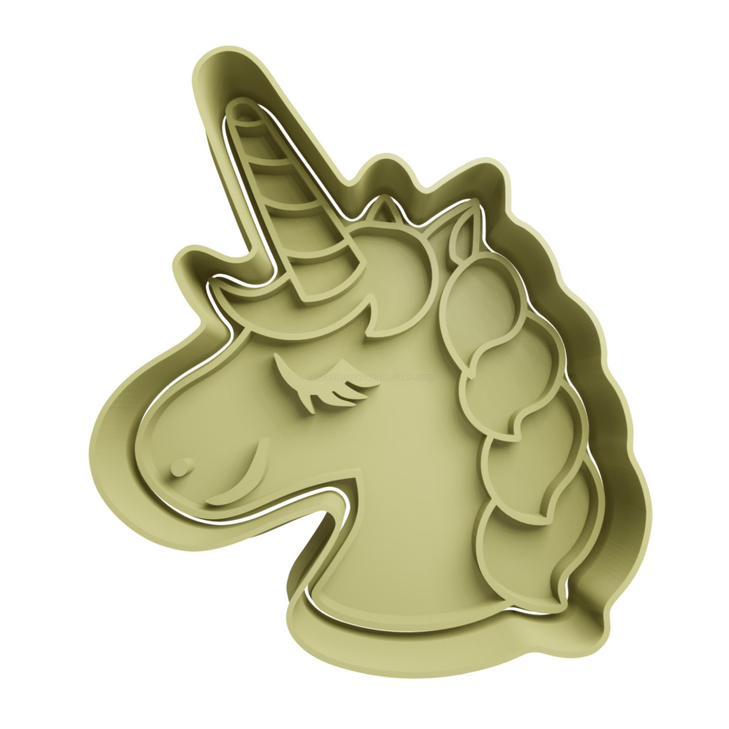 Cortador De Biscoito Unicórnio Cute Cabeça 6 - Unicórnio