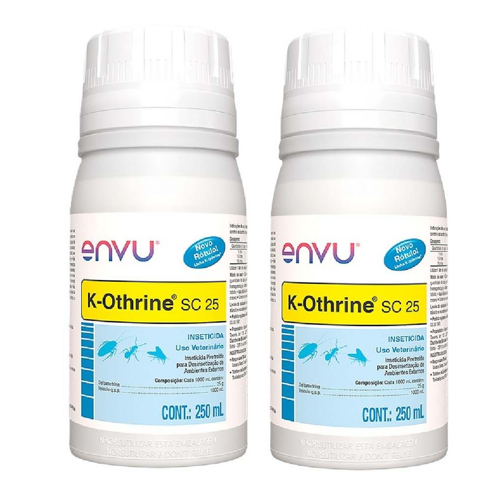 Kit 2 K-Othrine SC 25 Sem Cheiro 250 mL - Mata Mosca Mosquito Barata - Home & Living