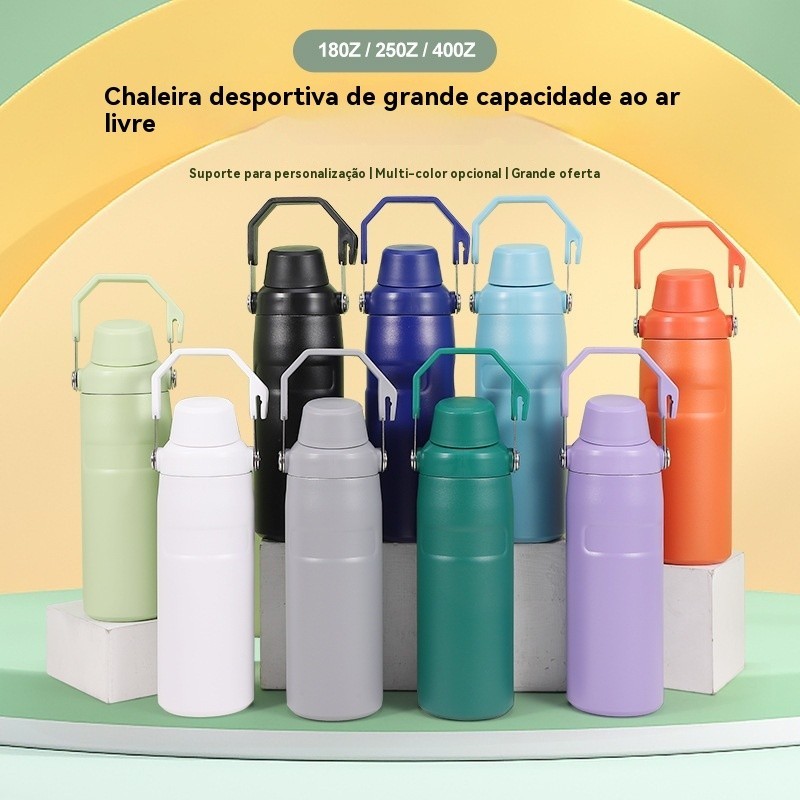 Garrafa Térmica Em Aço Inox Novo Copo De Água Esportivo Estilo Americano Com Alça De Aço Inox 500ML/720ML Bosco