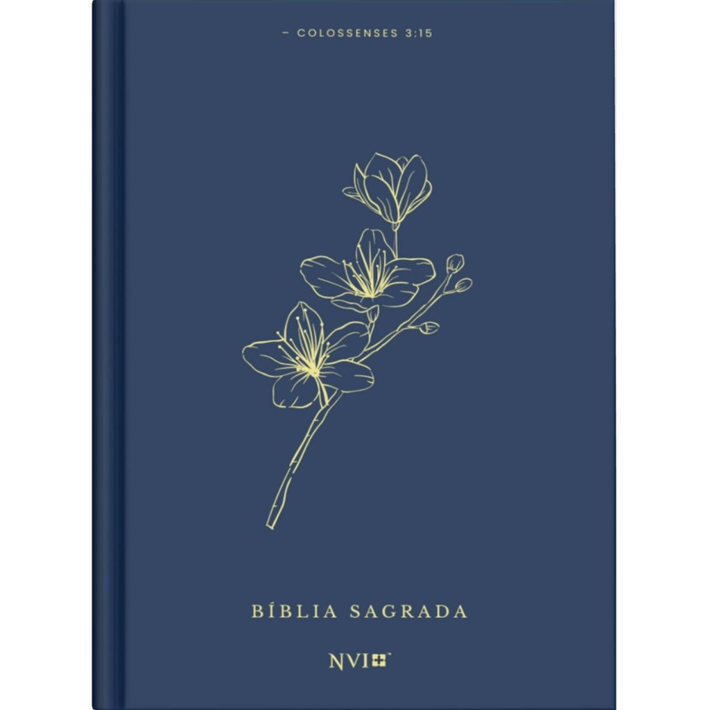 Bíblia Sagrada | NVI | Letra Normal | Capa Dura com Fitilho | Capa Luxo Azul Paz de Cristo - Books & Magazines