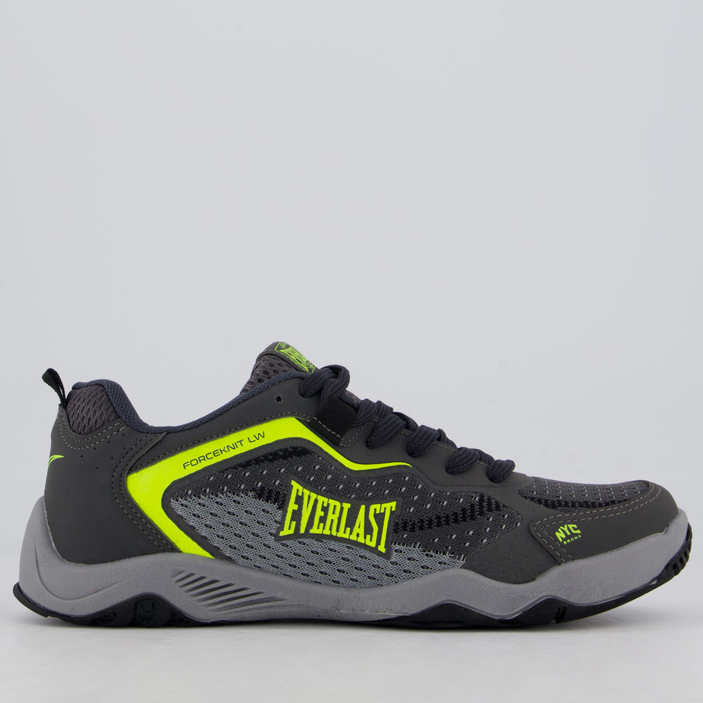 Tênis Everlast Forceknit 6 Low Cinza e Amarelo em Oferta na Shopee