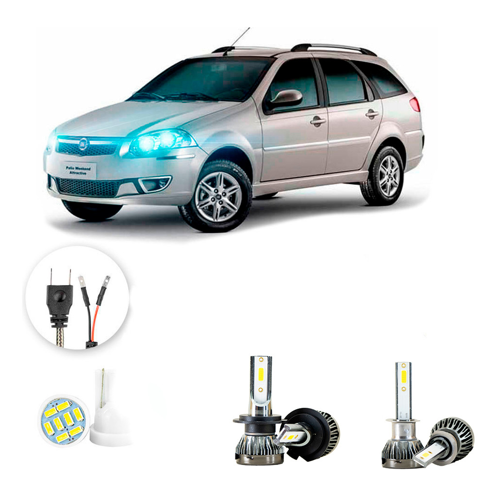 Ultra Led Nano 22000lm Fiat Palio Weekend 2009-2012 H1 H7