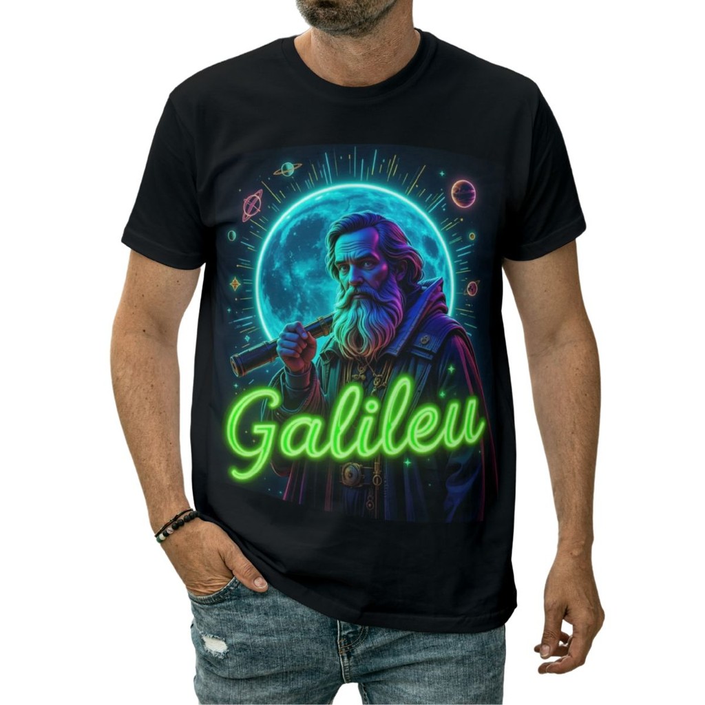 Camiseta Galileu Pai Da Astronomia Moderna E Da Verdade