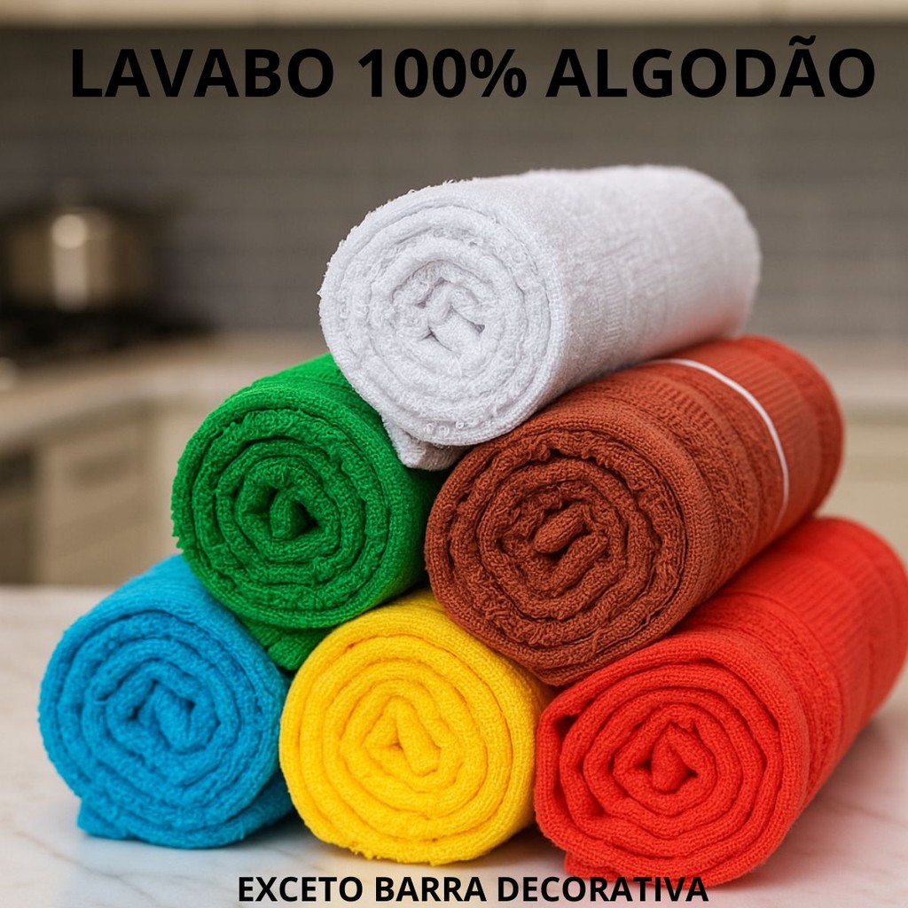 Kit Toalhas Lavabo Bordar Artesanato Personalizada 41x25 100% Algodão