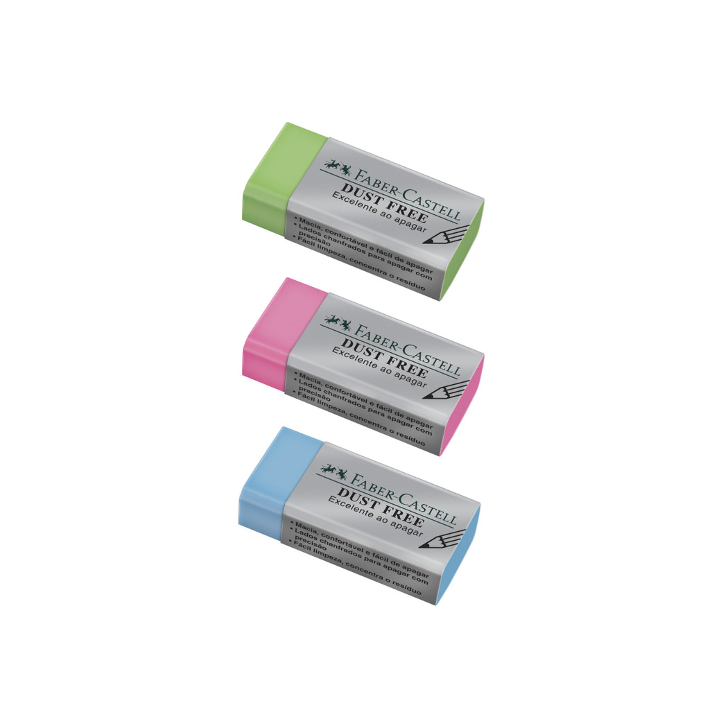 Borracha Dust Free Média Colors - Faber-Castell
