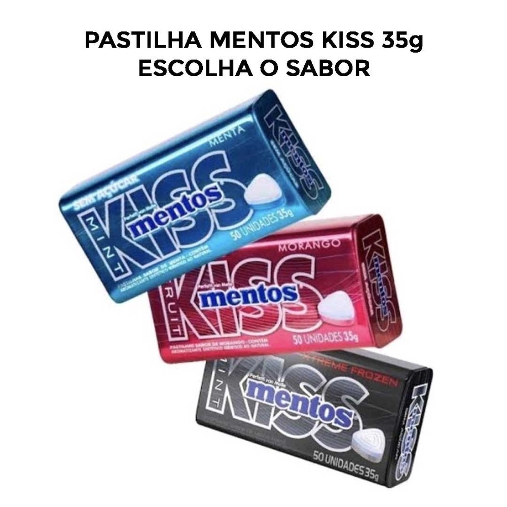 Pastilha Mentos Kiss Fruit Lata Escolha o Sabor: Menta, Forte ou Morango 35g - Perfetti em Oferta na Shopee