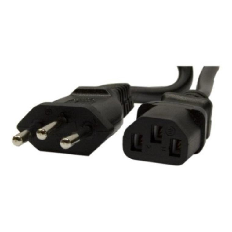 Cabo de Força 1,8 metros - Tripolar - Novo Padrão Brasileiro - 0,75mm / 10A - para Fonte até 800W