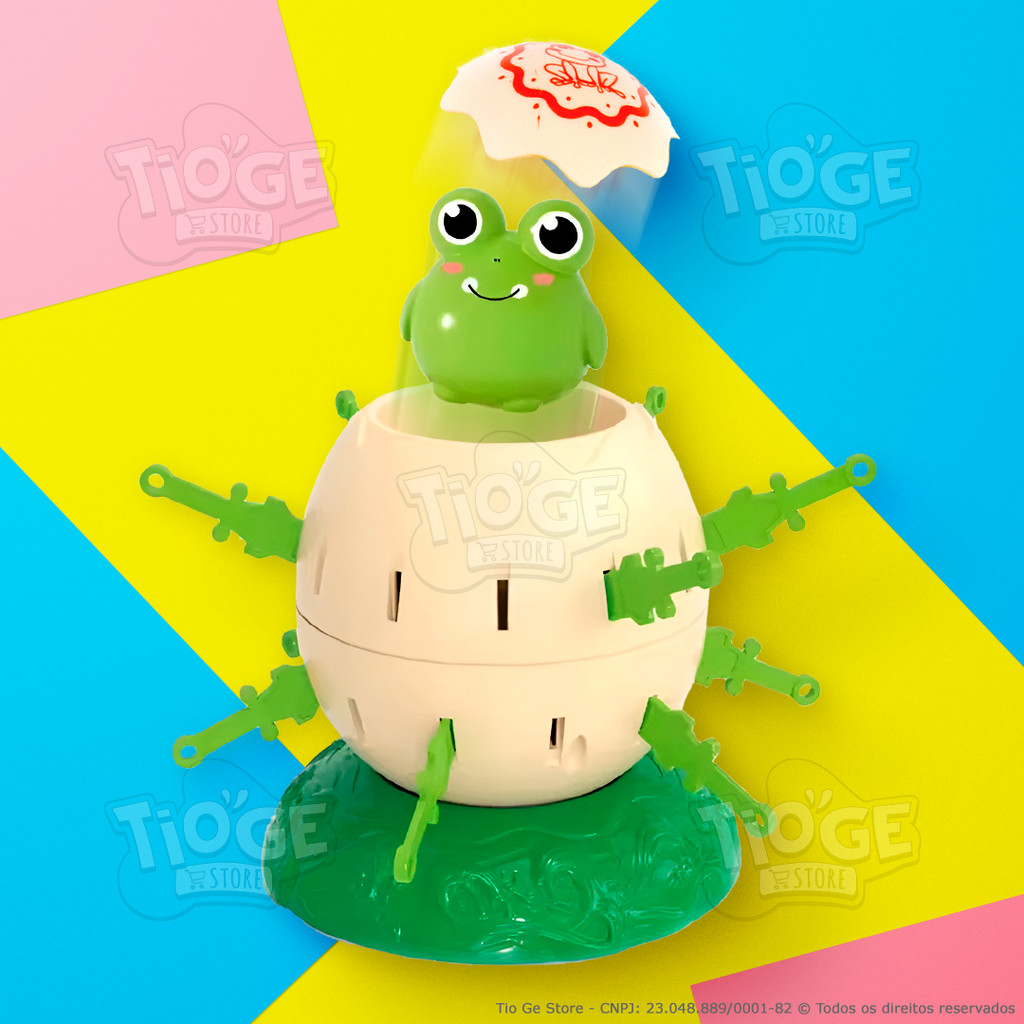 Jogo de Aventura Pula Sapo Brinquedo Divertido para Toda a Família com Sapinho Saltitante Jogo de Mesa para Crianças