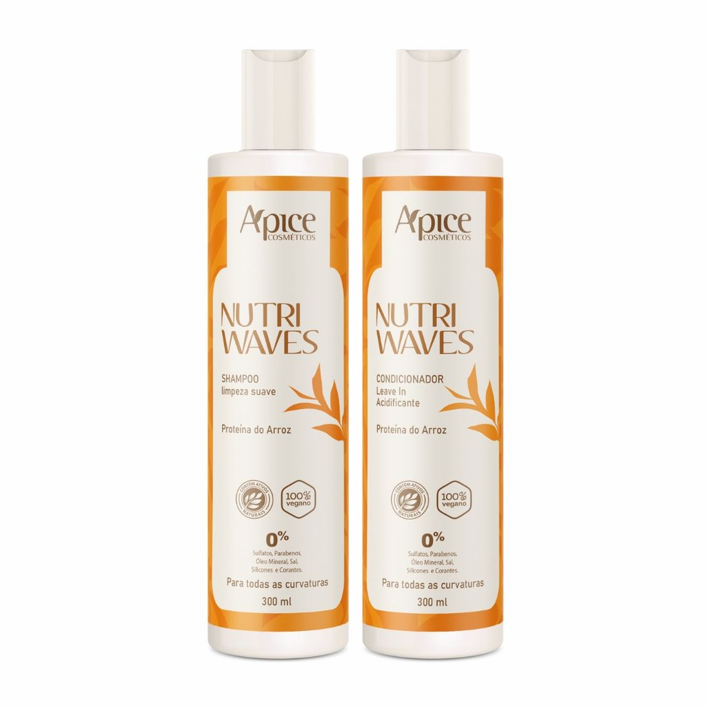 Kit Shampoo e Condicionador Nutri Waves 300 ML Apice