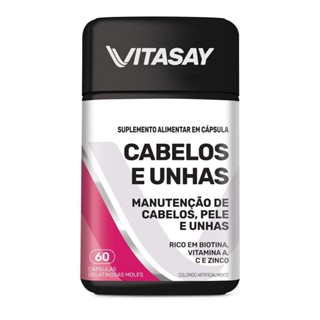Suplemento Alimentar Vitasay Cabelos e Unhas 60 Cápsulas em Oferta na Shopee