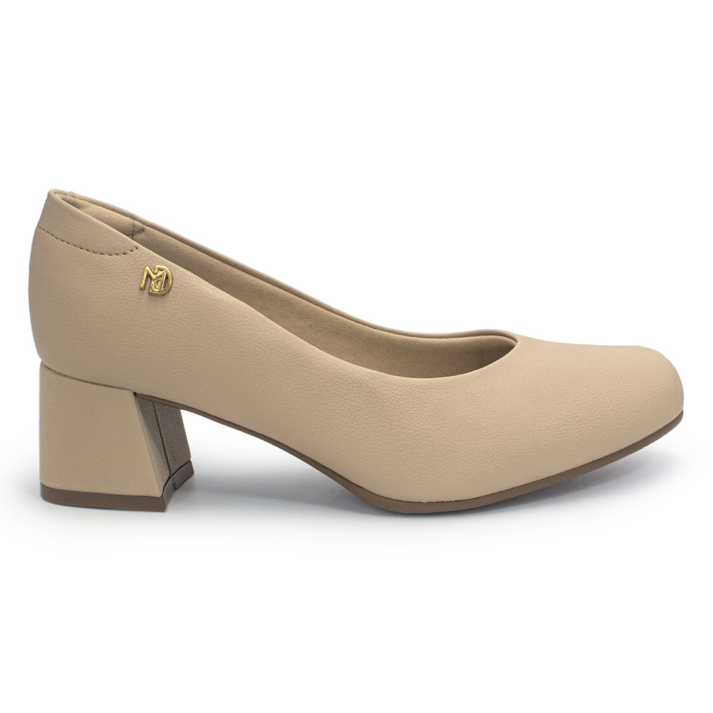 Scarpin Modare Feminino Salto Bloco Bico Quadro Preto Casual - Women Shoes