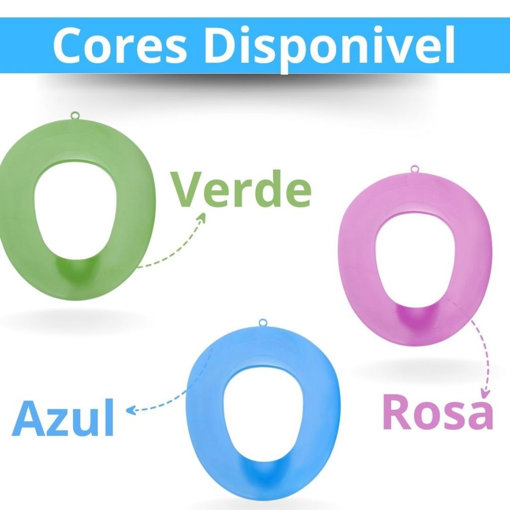 Assento Redutor Infantil Para Desfraude Vaso Sanitário Styll Baby Azul e Rosa  Menino e Menina