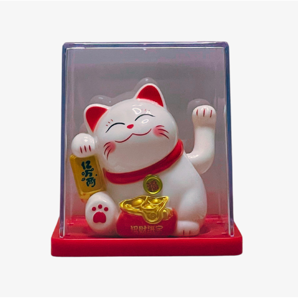 Gato Solar Dourado da Sorte Maneki Neko Japonês Prosperidade e Decoração China Japão
