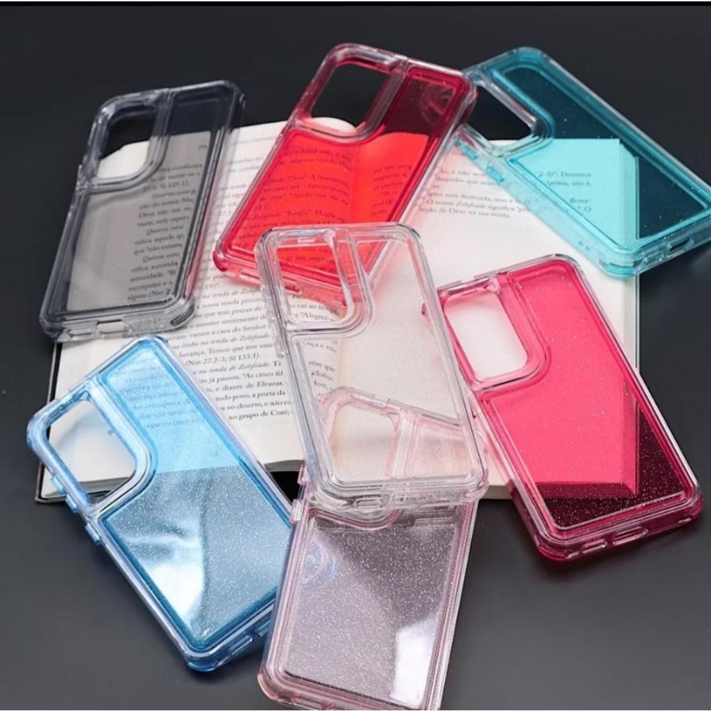 Capa Transparente 3 Em 1 Pra Samsung A03CORE/ A10/ A12/ A13 /A14/ A05S/ A15 /A22 /A23/A24/ A25/ Fechada Promoção - detalhe