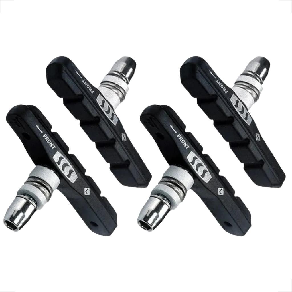 2 Pares de Sapata Borracha Borrachinha de Freio SCS V-Brake Orbital 70mm Bicicleta Bike MTB