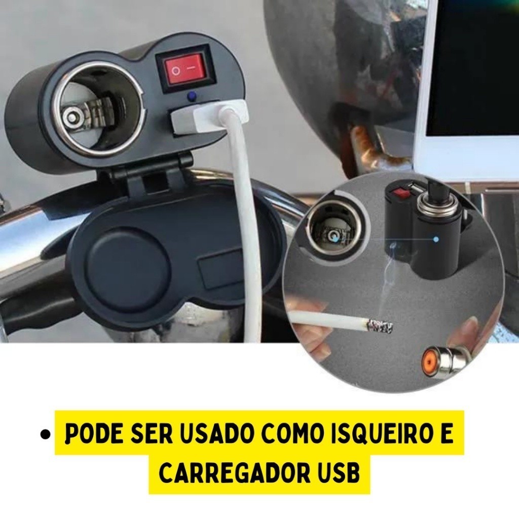 Carregador De Celular Usb Turbo Para Motos JIMMY