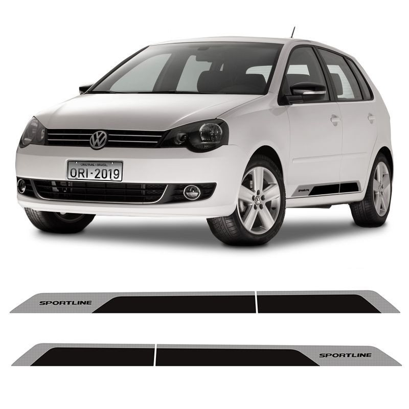 Faixa Polo Sportline 2014 Adesivo Preto Modelo Original em Oferta na Shopee