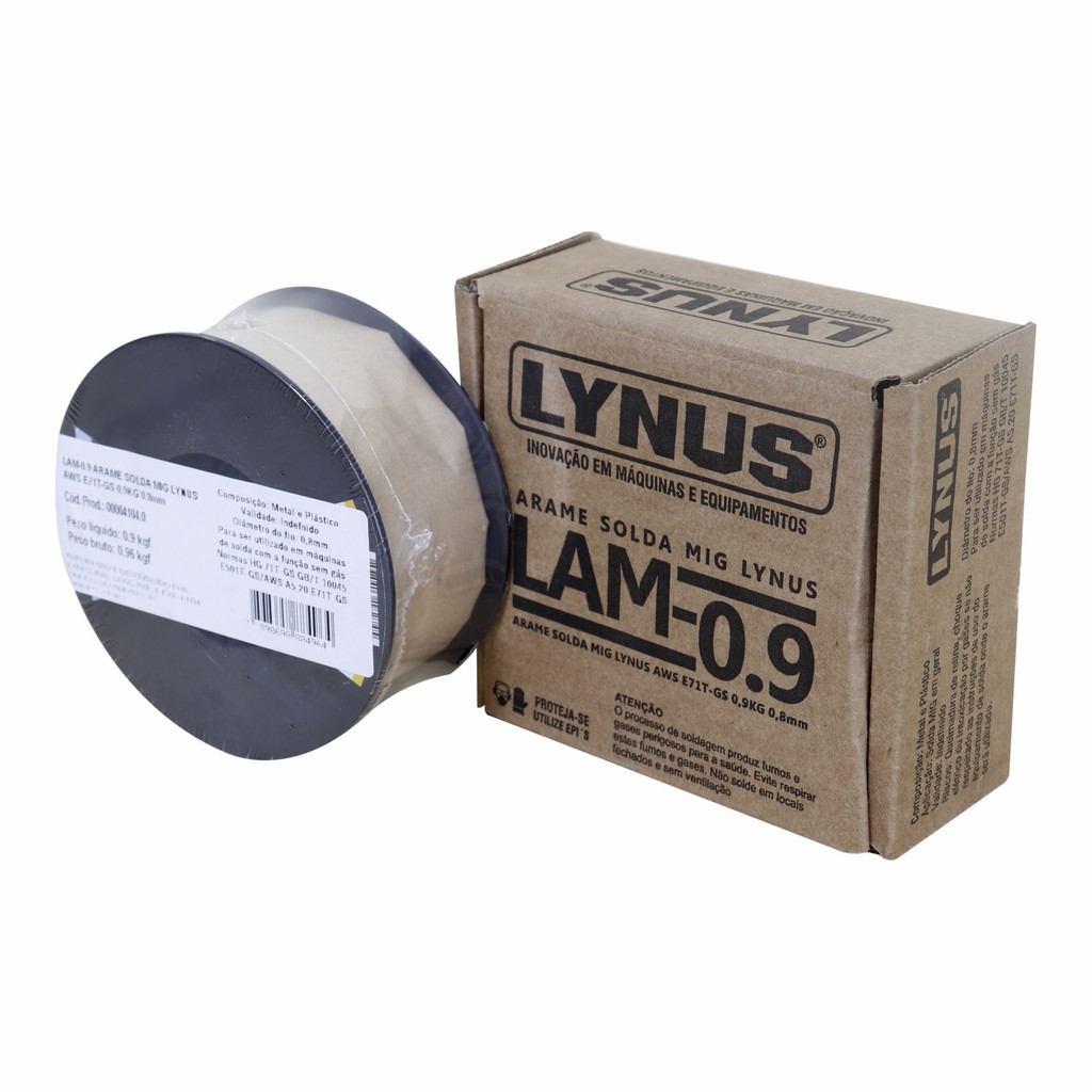 Arame De Solda 0,8mm Tubular Sem Uso De Gás Lam 0.9 Lynus em Oferta na Shopee