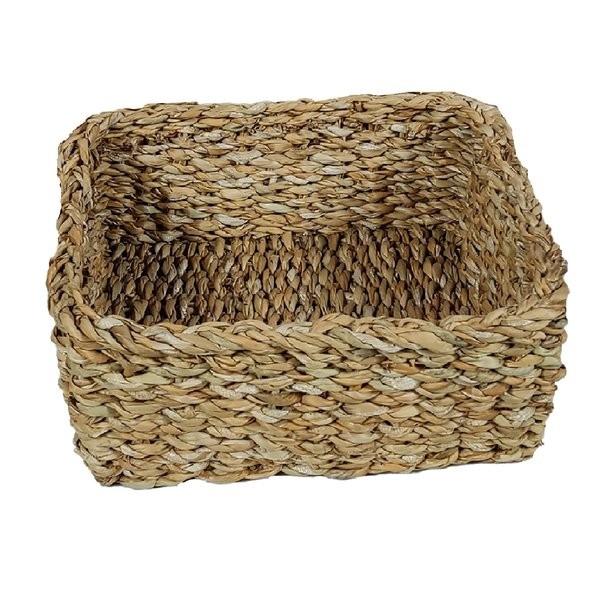 Cesto Organizador De Seagrass Quadrado Aimore Jolitex Mek - M 22x22x10cm
