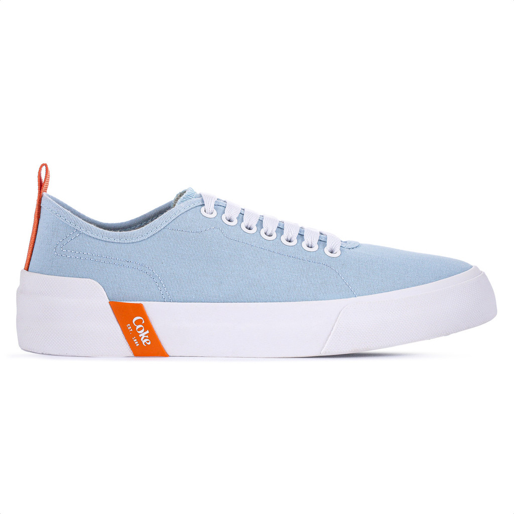Tênis Coca Cola Charlotte Canvas Azul Claro - Feminino em Oferta na Shopee