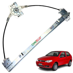 Maquina de Vidro Manual - Esquerda - Fiat Strada 1996 a 2019, Palio 2 Portas da 1996 a 2017
